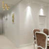 valged 3D tellistega tapeedid elegantses elutoas