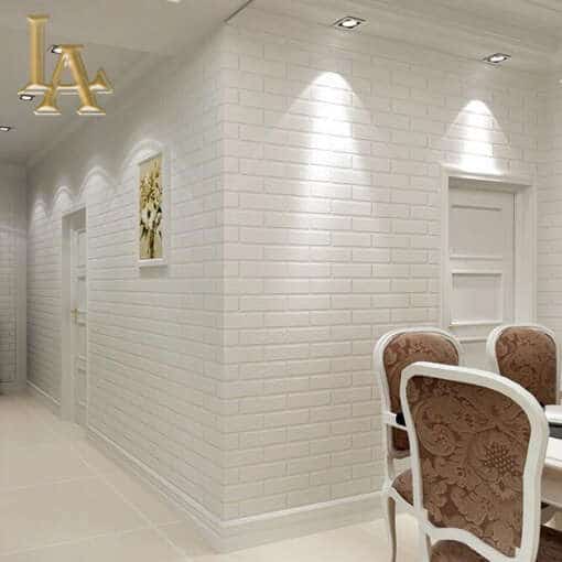 valged 3D tellistega tapeedid elegantses elutoas