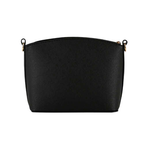 must lihtne crossbody kott kuldsete detailidega