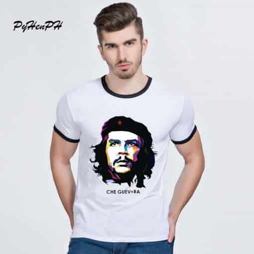valge T-särk värvilise Che Guevara pildiga