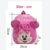 roosa seljakott minnie hiire näoga, millel on suured kõrvad ja lips