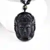 mustast kivist buddha peaga ripats kaelakeel