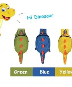 neli värvilist dinosauruse kujulist seljakotti lastele