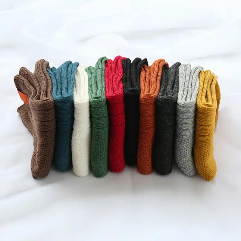 1Pair Fashion New Colorful Design Art Women's Socks Warm High Quality Autumn Winter Socks For Women Solid Color Female Socks 10