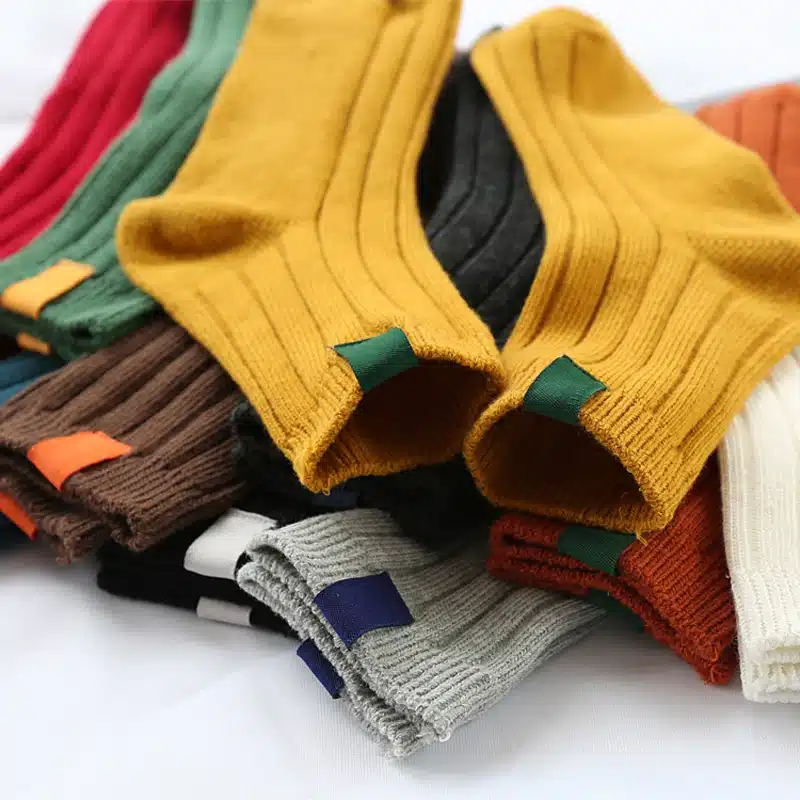 1Pair Fashion New Colorful Design Art Women's Socks Warm High Quality Autumn Winter Socks For Women Solid Color Female Socks 15