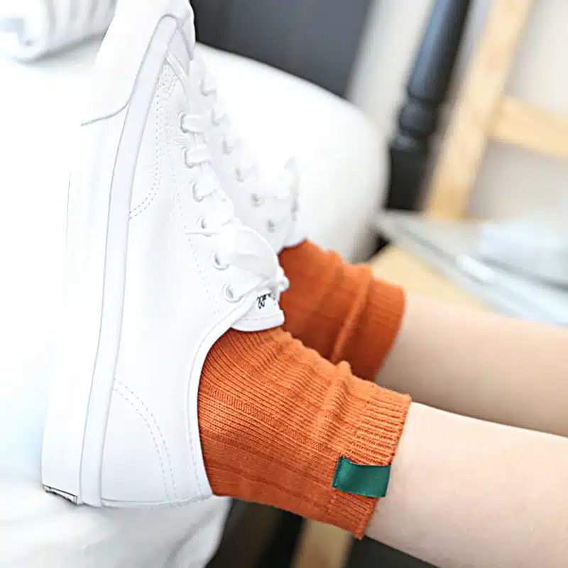 1Pair Fashion New Colorful Design Art Women's Socks Warm High Quality Autumn Winter Socks For Women Solid Color Female Socks 17
