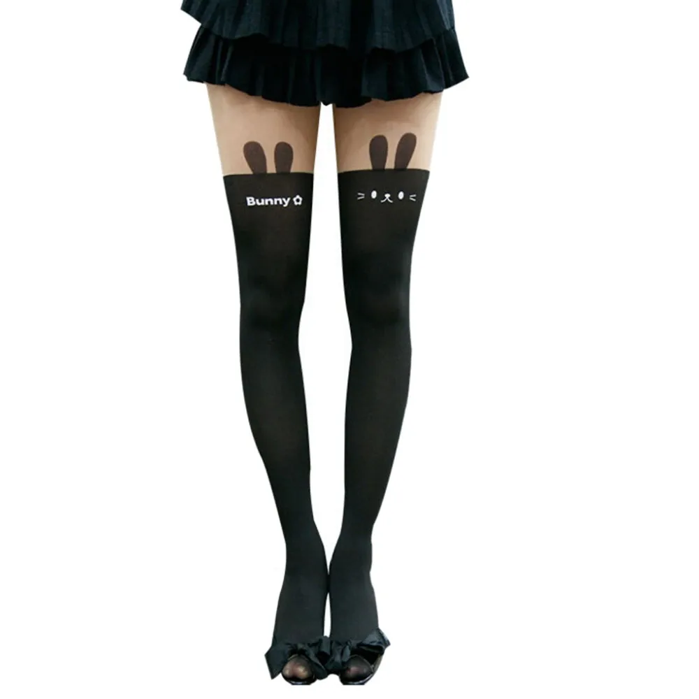 Tights Pantyhose Women Sexy Stockings Cat Pattern Print Cartoon 20 Style Spring&Autumn Mock Medias Pantis Woman Collant Femme 18