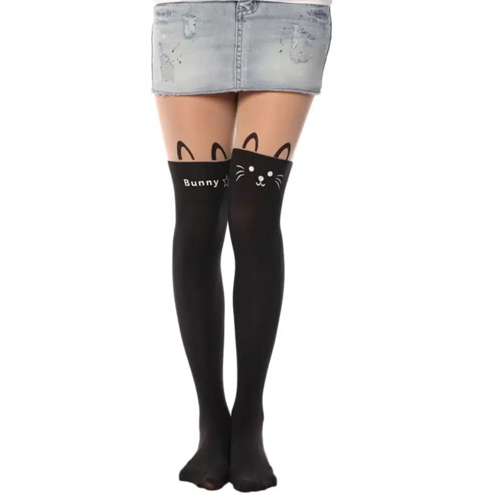 Tights Pantyhose Women Sexy Stockings Cat Pattern Print Cartoon 20 Style Spring&Autumn Mock Medias Pantis Woman Collant Femme 20