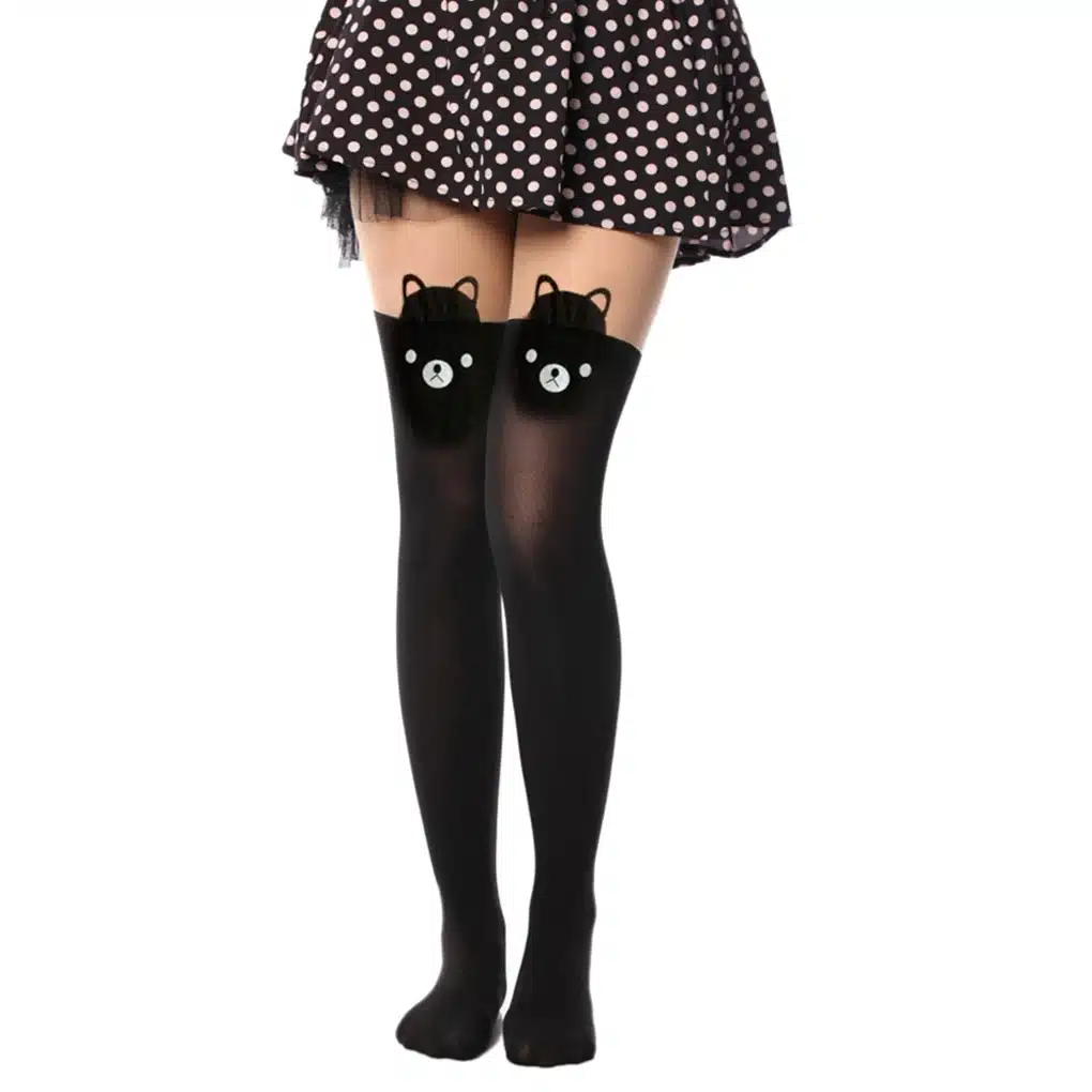 New Sexy Girl's Pantyhose Design Pattern Printed Tattoo Stockings Cat shape 20 Style Sheer Pantyhose Mock Stockings Tights 90cm 23