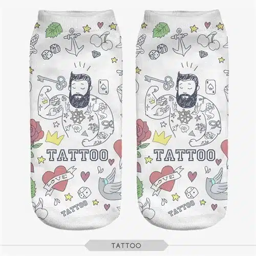 3D Plantlife cactus Women Creative Printed Socks Female Pug Chicken Funny Socks Burger Multicolor Fruit Socks Girl Graffiti 12