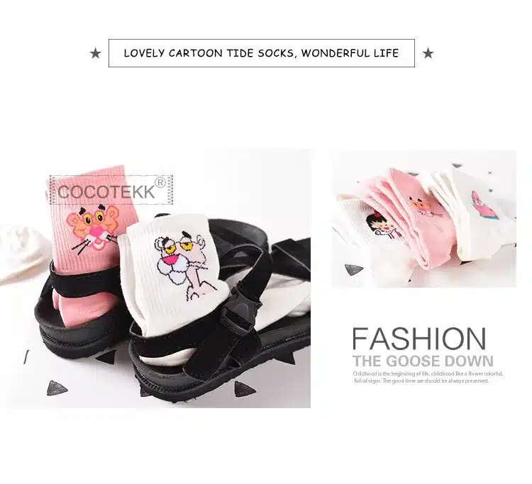 Elegant Lovely Cartoon Sweet Cotton Women Socks Cute Animals Character Ladies and Female Socks Fashion Casual Short Socks Men 12