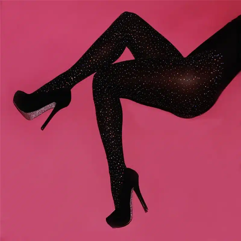 Women Sexy Crystal Rhinestones Fishnet Tights Female Slim Sexy Stockings Charm Pantyhose Club Party Hosiery 2017 New 12