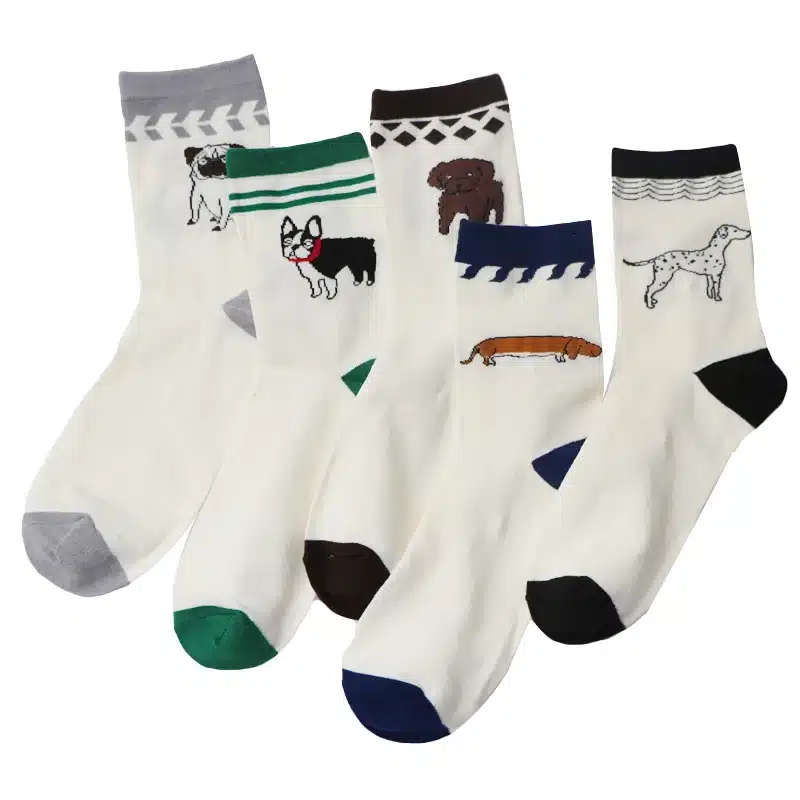 Cartoon Patterns Women Socks 3D Casual Cute Art Socks Woman Fashion Ankle Low Cut Short White Socks For Female Chaussette Meias 9