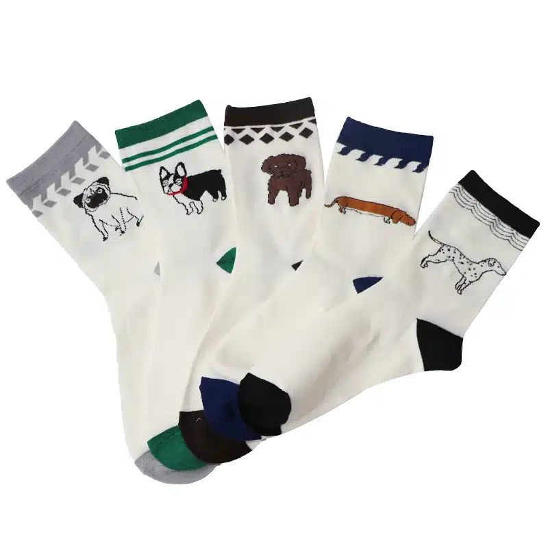 Cartoon Patterns Women Socks 3D Casual Cute Art Socks Woman Fashion Ankle Low Cut Short White Socks For Female Chaussette Meias 14