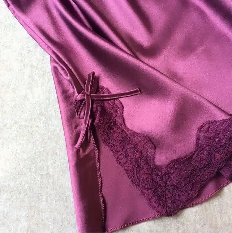 Ladies Sexy Silk Satin Night Dress Sleeveless Nighties V-neck Nightgown Solid Nightdress Lace Night Gown Sleepwear For Women 21