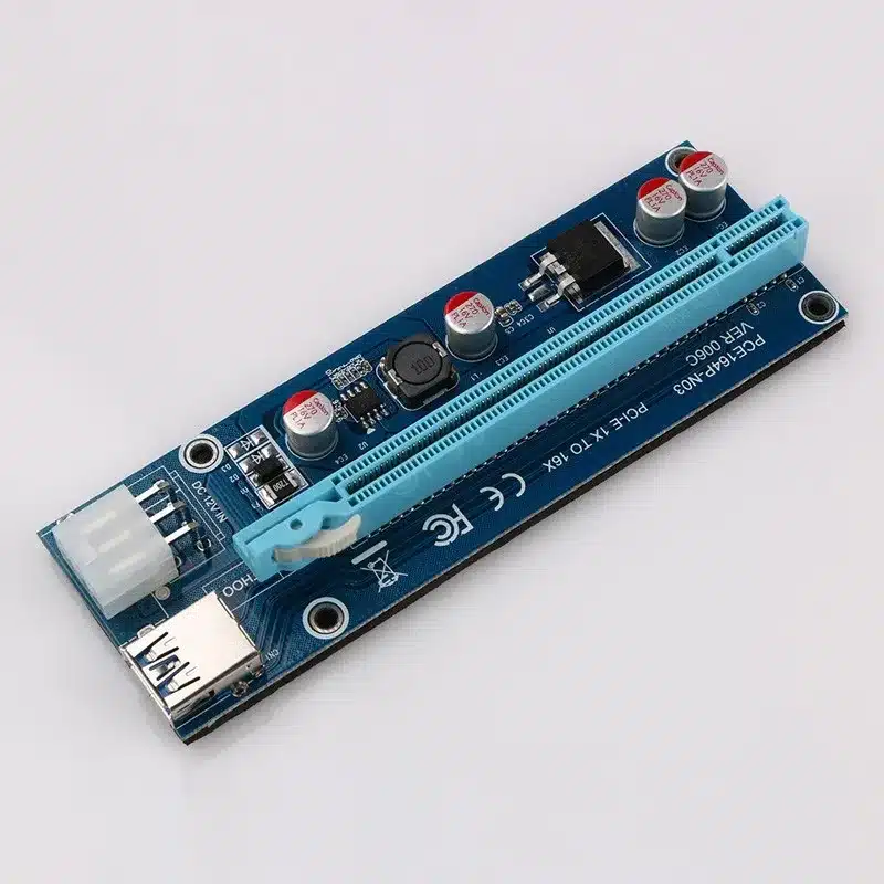 USB 3.0 PCI-E Express 1x To 16x Extender Riser Card Adapter with 15pin to 6PIN Power SATA Cable For BTC bitcoin mining miner 9