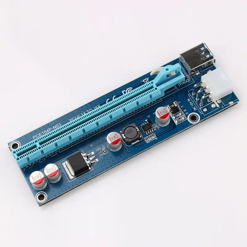 USB 3.0 PCI-E Express 1x To 16x Extender Riser Card Adapter with 15pin to 6PIN Power SATA Cable For BTC bitcoin mining miner 10