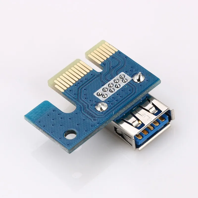 USB 3.0 PCI-E Express 1x To 16x Extender Riser Card Adapter with 15pin to 6PIN Power SATA Cable For BTC bitcoin mining miner 11