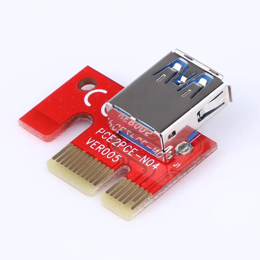 PCIe PCI-E PCI Express Riser Card 1x to 16x USB 3.0 Data Cable SATA to 4pin IDE Molex Power Supply 30cm/60cm for BTC, LTC, ETH 9