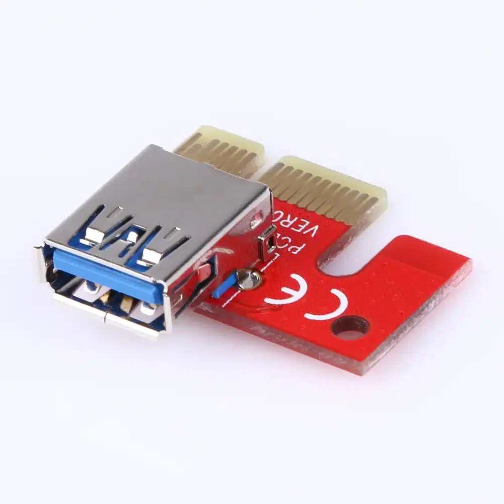 PCIe PCI-E PCI Express Riser Card 1x to 16x USB 3.0 Data Cable SATA to 4pin IDE Molex Power Supply 30cm/60cm for BTC, LTC, ETH 10