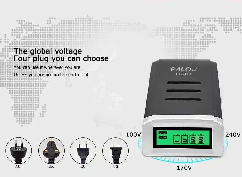 LCD Display With 4 Slots Smart Intelligent Battery Charger For AA / AAA NiCd NiMh Rechargeable Batteries 21