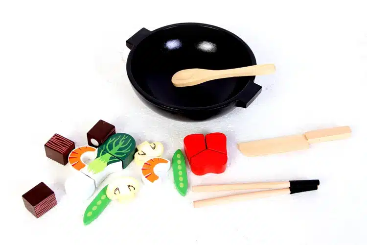 Exempt postage, the wooden simulation play house toys, vegetables, hot pot , children's educational toys 5