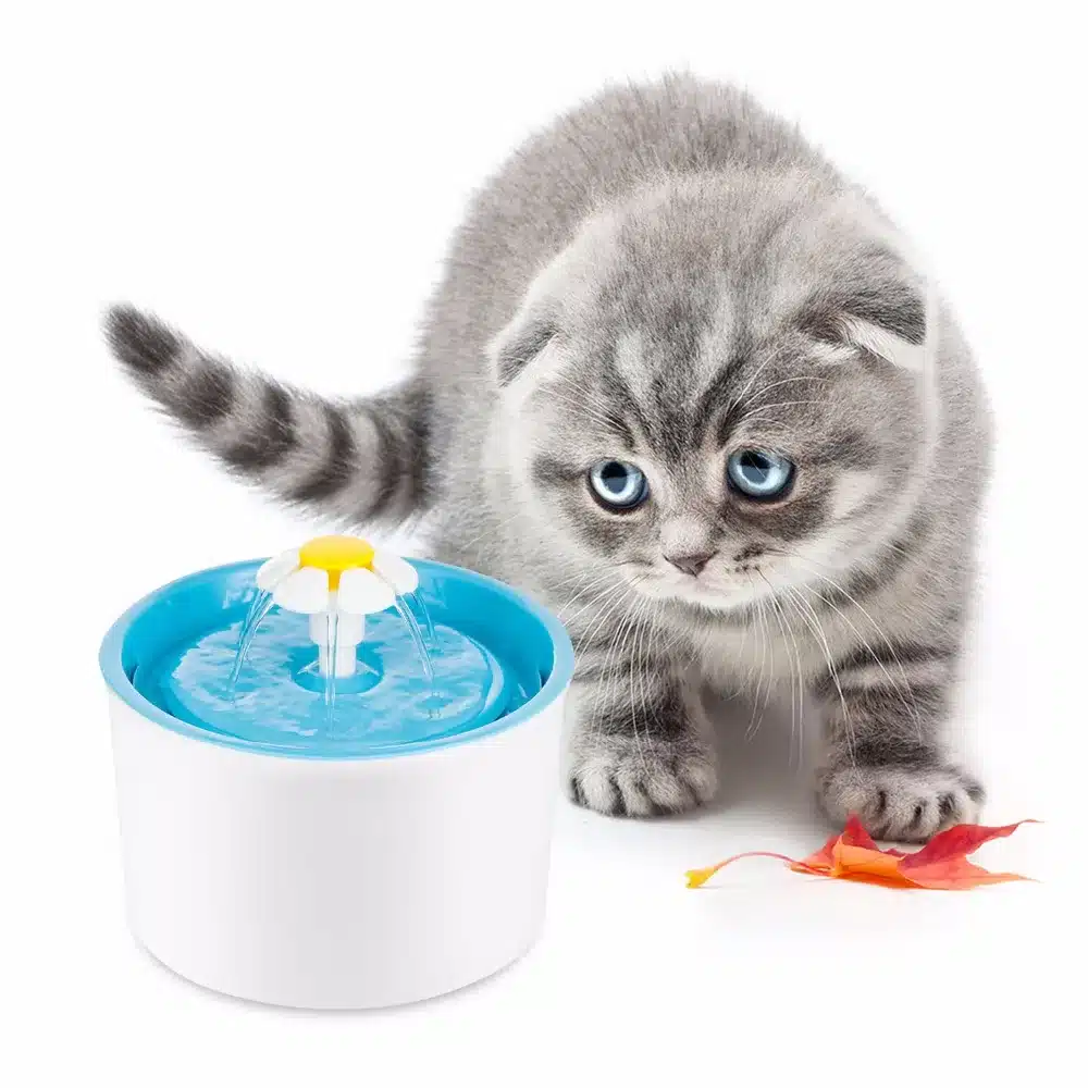 Fashion Automatic 1.6L Flower Style Dog Cat Kitten Water Drinking Pet Fountain Pet Bowl Drink Dish Filter Orange/Blue/Green 10