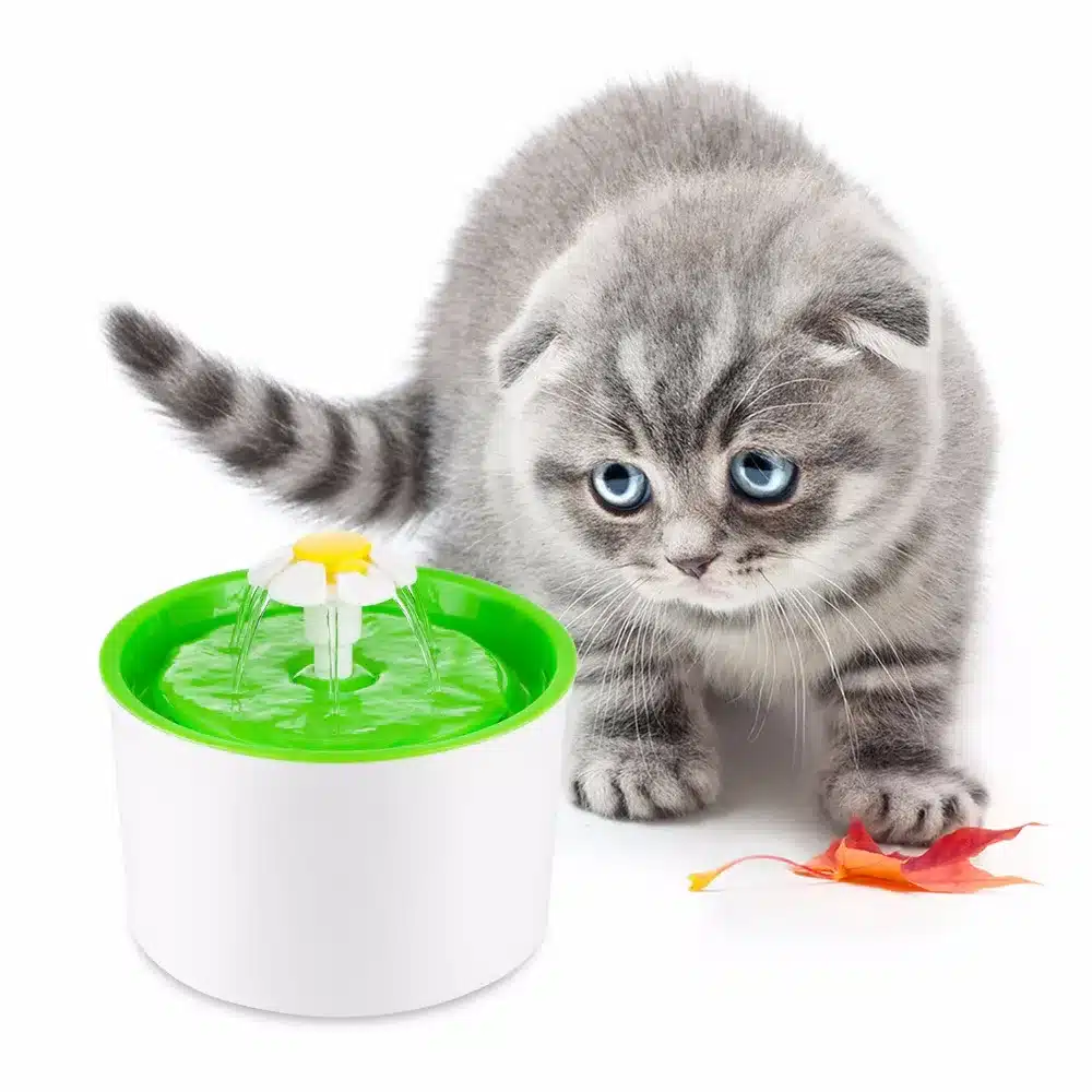 Fashion Automatic 1.6L Flower Style Dog Cat Kitten Water Drinking Pet Fountain Pet Bowl Drink Dish Filter Orange/Blue/Green 11
