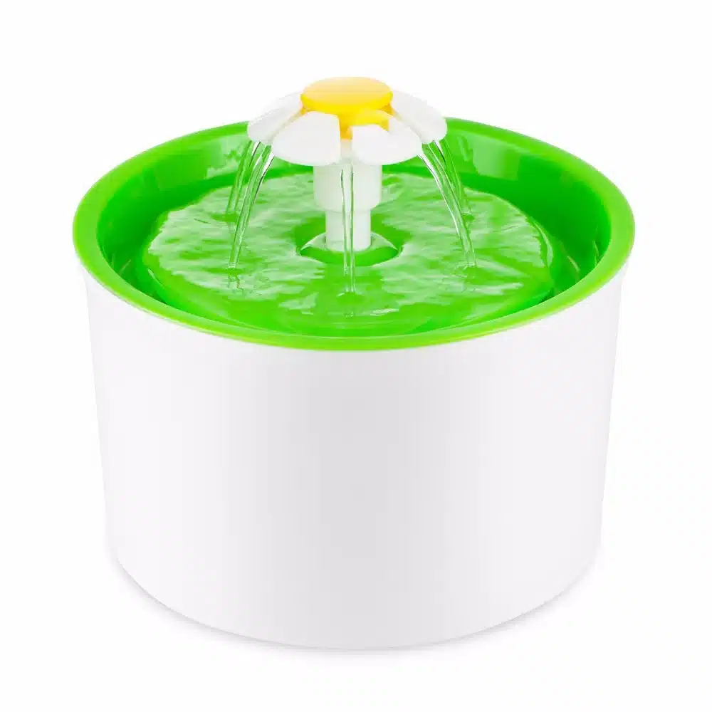 Fashion Automatic 1.6L Flower Style Dog Cat Kitten Water Drinking Pet Fountain Pet Bowl Drink Dish Filter Orange/Blue/Green 16