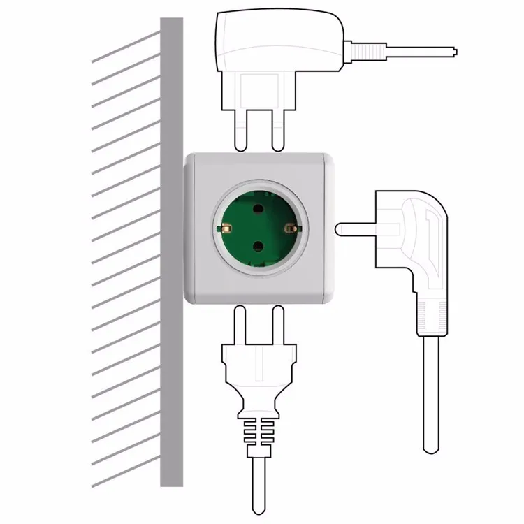 Allocacoc Charging Dock Original PowerCube Socket EU Plug 5 Outlets Adapter-16A 250V 3680w Power Cube 4