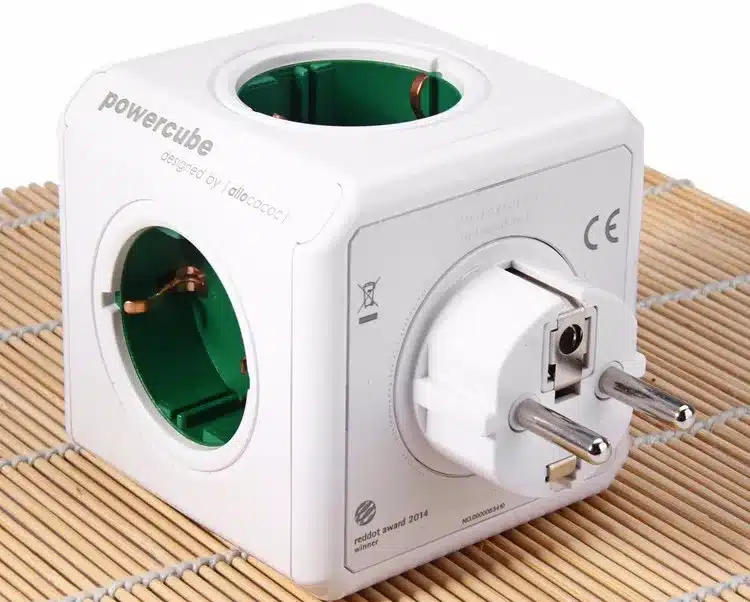 Allocacoc Charging Dock Original PowerCube Socket EU Plug 5 Outlets Adapter-16A 250V 3680w Power Cube 8