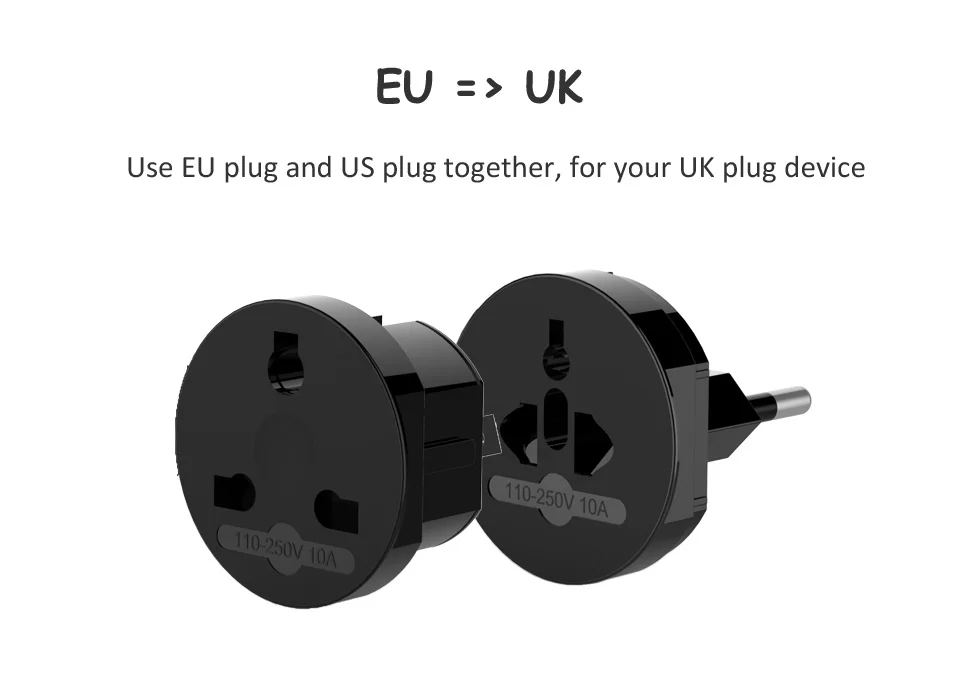 NTONPOWER UTA Universal Electrical Plug Adapter Travel Power Socket Converter Outlet All in One Worldwide Use for US/ UK/ EU/ AU 10