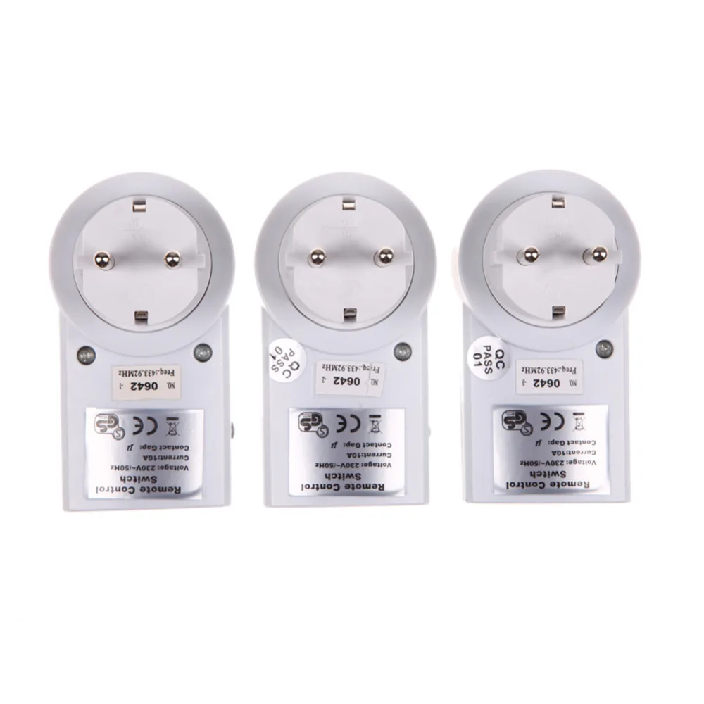 High Quality EU/US 3 Pack Wireless Remote Control Power Outlet Light Switch Plug Socket Smart Home Remote Switcher Outlet Socket 13