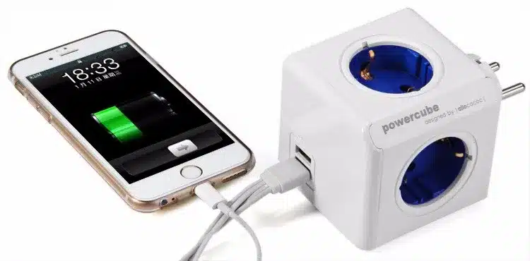 Allocacoc Smart Home PowerCube Socket EU Plug 4 Outlets 2 USB Ports Adapter Power Strip Extension Adapter Multi Switched Socket 11