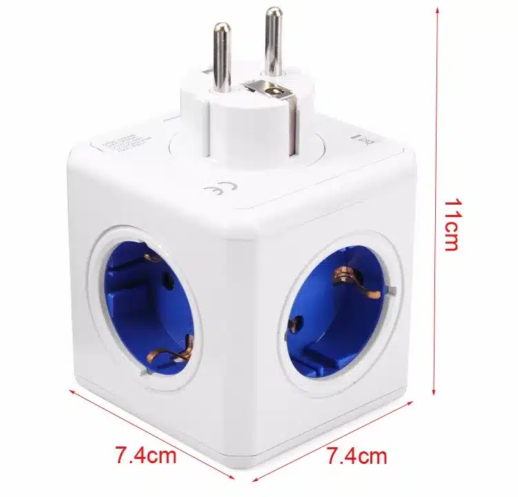 Allocacoc Smart Home PowerCube Socket EU Plug 4 Outlets 2 USB Ports Adapter Power Strip Extension Adapter Multi Switched Socket 15
