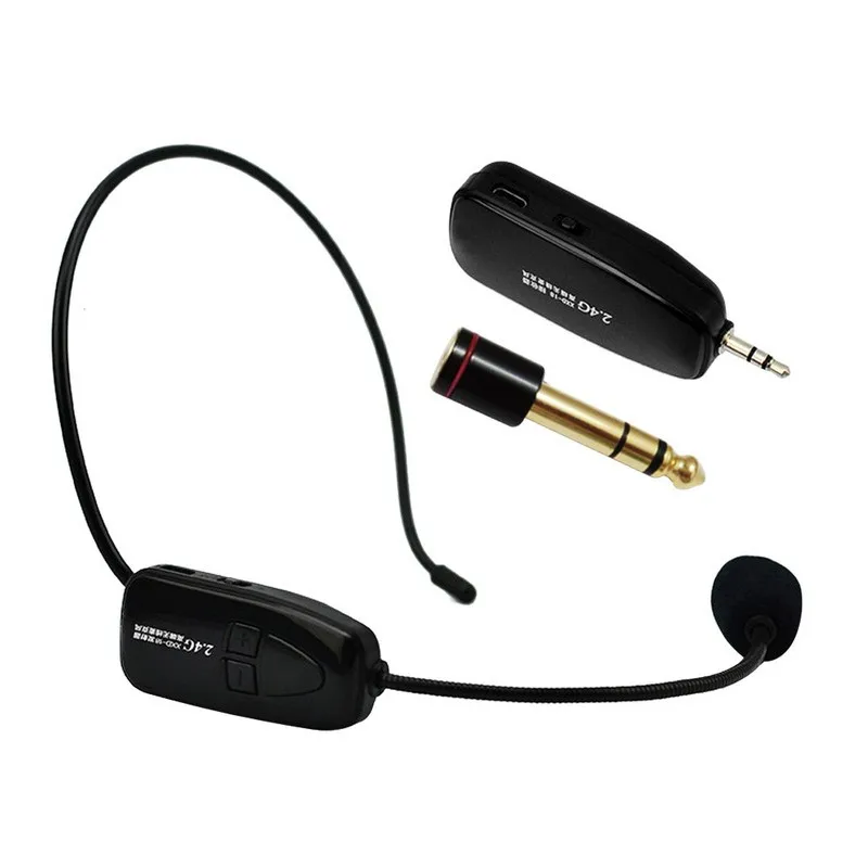 2.4G Wireless Microphone Speech Headset Megaphone Radio Mic For Loudspeaker Teaching Meeting Guide Mic With 6.5mm Adapter L3EF 15