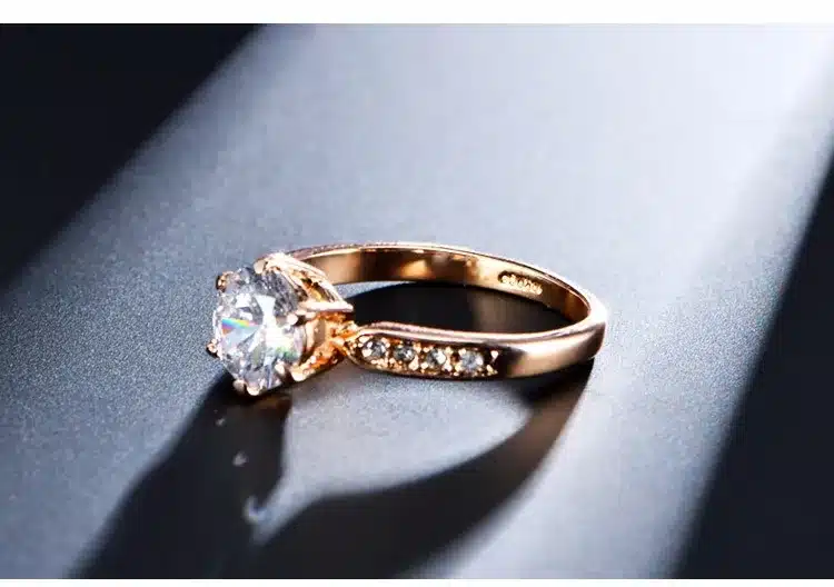 1.75ct AAA Zircon Engagement Rings for women Rose gold color Wedding rings female anel Austrian Crystals Jewelry top quality 19