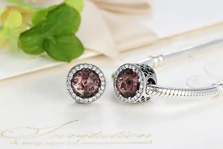 100% Real 925 Sterling Silver 10 Colors Crystal Radiant Hearts Charm Fit Original Pandora Charm Bracelet Authentic Jewelry Gift 18