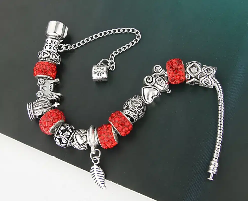 KEORMA Rhinestone European Beads Charm Women Bracelets Fashion Charm Bracelets Bangles For Women Jewelry With Beautiful Gift Bag 31