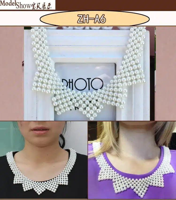 Vintage black lace beaded collar choker collar necklace fake collar women 's clothing accessories sweet false collar 21