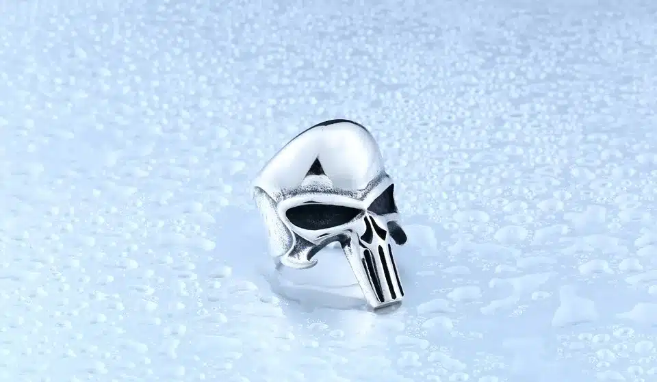 Beier new store 316L Stainless Steel men ring the Punisher skull ring punk biker fashion jewelry BR8-407 14
