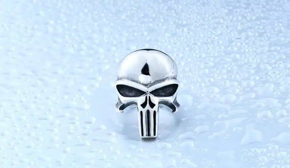 Beier new store 316L Stainless Steel men ring the Punisher skull ring punk biker fashion jewelry BR8-407 15