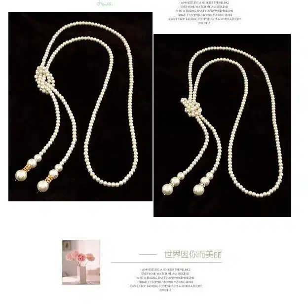 Fashion Simulated Pearl Jewelry Necklace for Women Choker Long Statement Necklace 2017 Colares Femininos Bijuterias Collar 14
