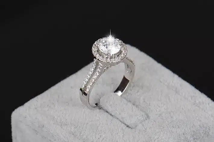 Hot sale Fashion Luxury Women Engagement Jewelry 925 sterling Silver 5A ZC Crystal Zircon Female Wedding Finger Flower Rings 23