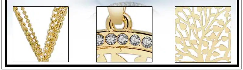 LongWay Tree Of Life Gold Color Long Necklace for Women Vintage Crystal Multilayer Pendant Necklace Female Jewelry Sne160124 7