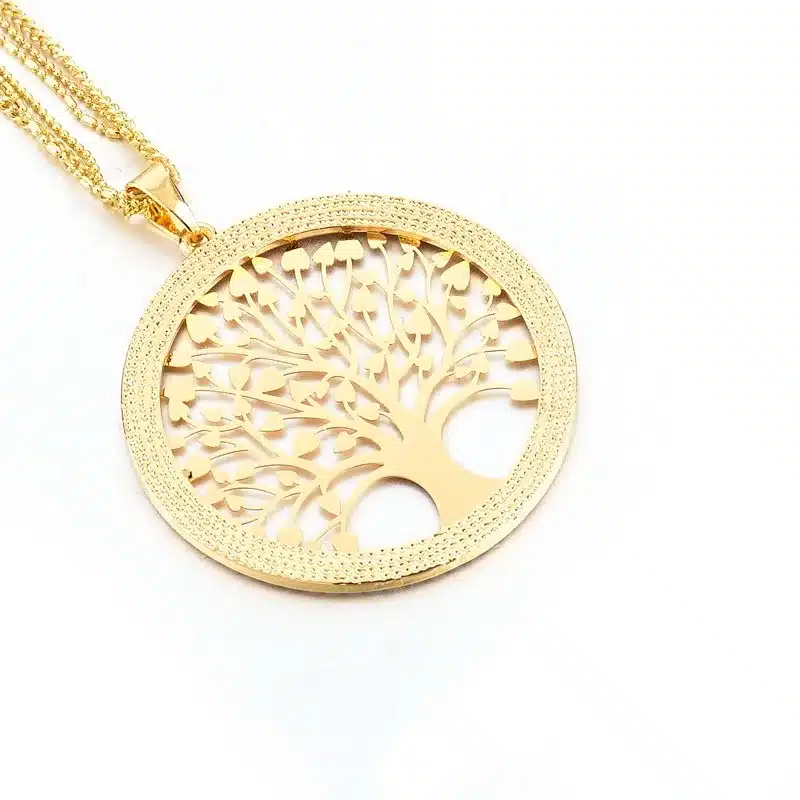 LongWay Tree Of Life Gold Color Long Necklace for Women Vintage Crystal Multilayer Pendant Necklace Female Jewelry Sne160124 17
