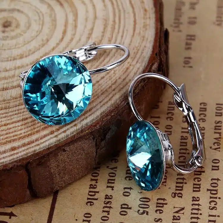 2016 Fashion Jewelry Gold-color Earring For Women Austrian Crystal Purple Drop Earrings Stone Pendientes Mujer Moda Earing E0001 45