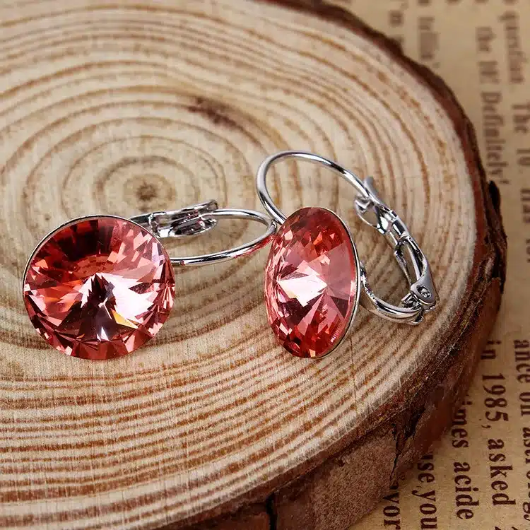 2016 Fashion Jewelry Gold-color Earring For Women Austrian Crystal Purple Drop Earrings Stone Pendientes Mujer Moda Earing E0001 46