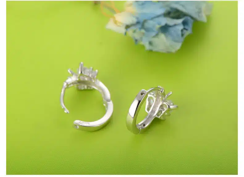 Fashion 925 Sterling Silver Luxury Crystal Stud Earrings Butterfly Design Earring For Women Girl Ear Jewelry Gift 10