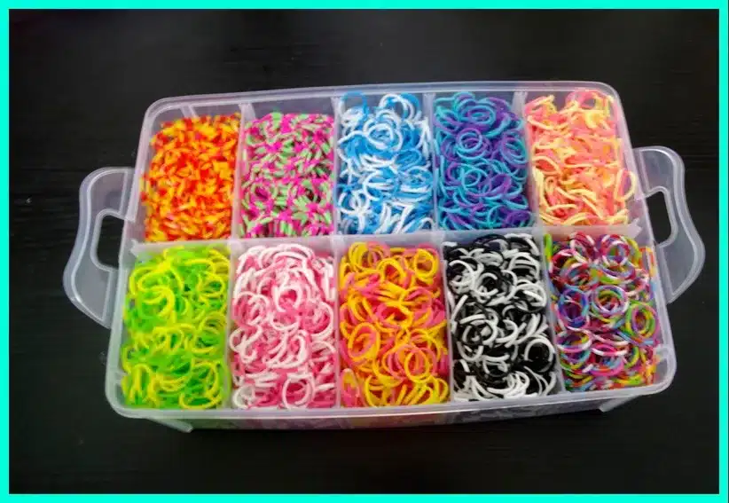 Let's Make 18000pcs High Quality Rubber Fun Loom Bands Kit Kids DIY Gum Bracelets 3 Layer PVC BOX Family Loom Kit Set 27